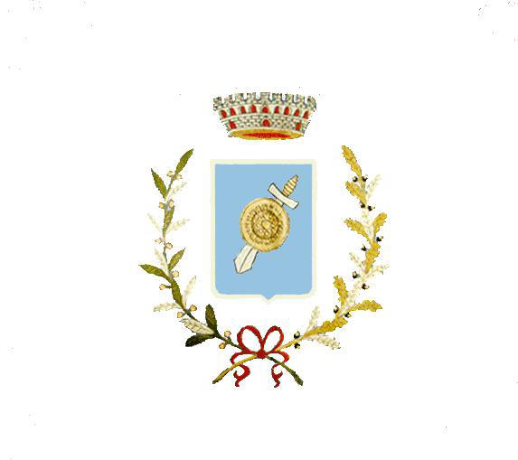 Altro stemma di Banzi: una corona sovrasta uno scudo con la spada.