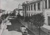 Corso Vittorio Emanuele II (lato ovest), sulla destra edificio scolastico e vecchia stazione di posta con torre dell'orologio