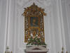 Effige della Madonna di Banzi incastonata in legno intarsiato